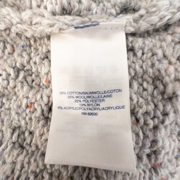 Lands End Womens Size XS Sweater Grey Cable Knit Turtleneck Long Sleeve Wool New - Picture 8 of 10